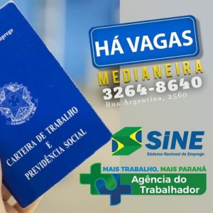 Confira as vagas de emprego em Medianeira nesta segunda-feira