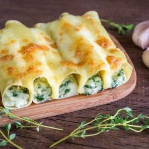 Canelone com espinafre receita fácil e deliciosa