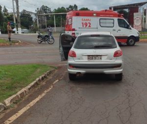 Acidente na PR-488 em Esquina Céu Azul  deixa motociclista ferido