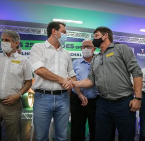 Vice-prefeito Chenho acompanhou evento com o Governador Ratinho Jr em Marechal Cândido Rondon