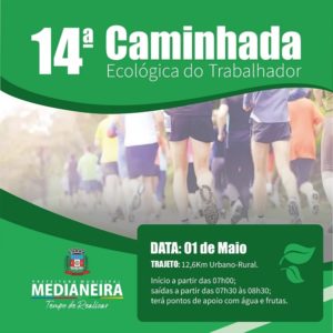 Medianeira realiza dia 1º de Maio a 14ª edição do Circuito “Caminhada Ecológica do Trabalhador”