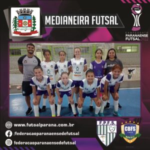 Medianeira é Vice Campeã Paranaense de Futsal Feminino Sub 11