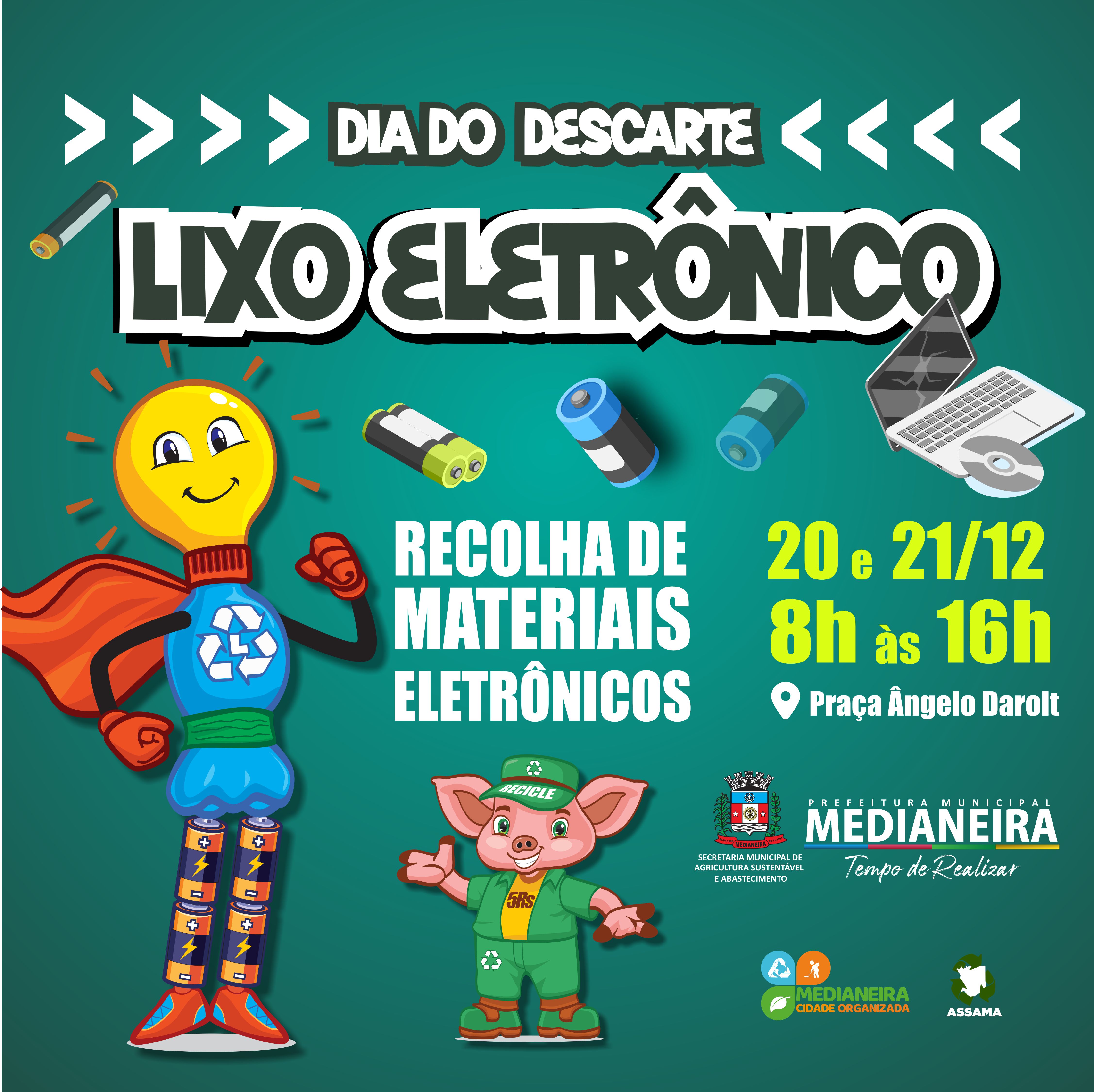 MEDIANEIRA: Dias 20 e 21 tem Descarte de Eletrônicos