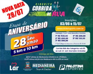 MEDIANEIRA: Etapa de Aniversário do Circuito de Corridas de Rua