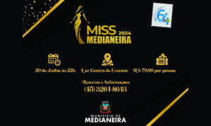 Iniciadas as vendas para o Baile do Município e escolha da Miss Medianeira 2024