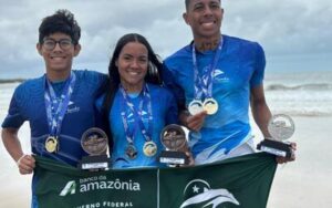 Atletas de RR conquistam medalhas na Copa Brasil de Águas Abertas, em Porto de Galinhas (PE)