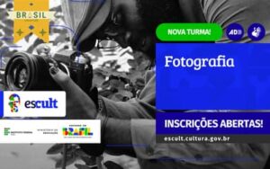 Escult lança segunda turma do Curso Livre de Fotografia com inscrições abertas até novembro